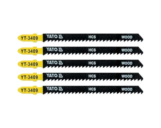Пиляльні полотна зворотного різу по дереву YATO HCS 8TPI, 115/90 мм, хвостовик Т, 5 шт. Пиляльні полотна зворотного різу по дереву YATO HCS 8TPI, 115/90 мм, хвостовик Т, 5 шт.