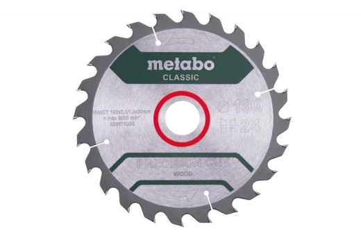 Пиляльний диск Metabo Precision cut Classic HW/CT 190х2/1.4x30, Z24 WZ 15° /B 628676000 Пиляльний диск Metabo Precision cut Classic HW/CT 190х2/1.4x30, Z24 WZ 15° /B 628676000