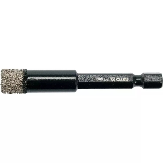 Сверло с алмазным кругом YATO 10 мм, 1/4" (YT-60403) Сверло с алмазным кругом YATO 10 мм, 1/4" (YT-60403)
