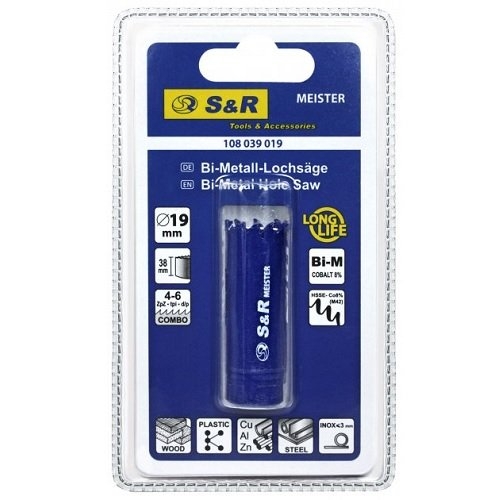 Кольцевая пилка S&R Meister 20 мм HSS-Co8% М42 - 4