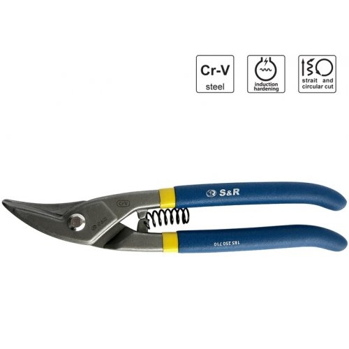 Ножницы по металлу S&R 260 мм выкружные - 5