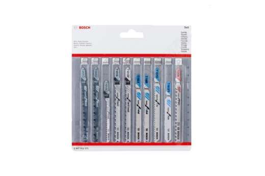 Набір пилок для лобзика Bosch All in One, 10 шт - 1