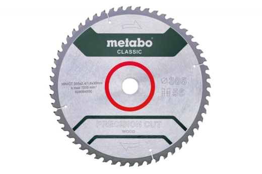 Пиляльний диск Metabo Precision cut Classic HW/CT 305х2.4/1.6x30, Z56 WZ 5° нег. 628064000 Пиляльний диск Metabo Precision cut Classic HW/CT 305х2.4/1.6x30, Z56 WZ 5° нег. 628064000