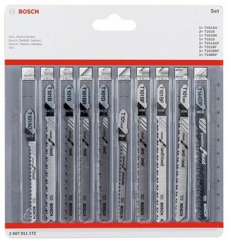 Набір пилок для лобзика Bosch Wood Clean, 10 шт. Набір пилок для лобзика Bosch Wood Clean, 10 шт.