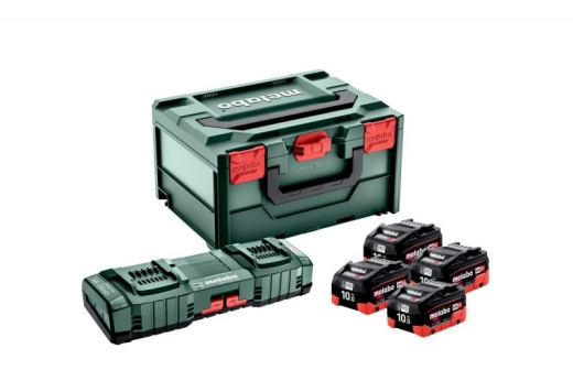 Базовый комплект Metabo LiHD 4x10.0 Аг + ASC 145 DUO + ​​MetaBox 685143000 - 1