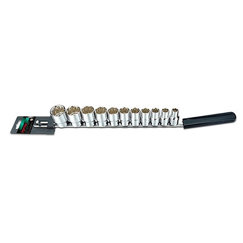 Набор дюймовых головок TOPTUL 12-гр. 1/2" 11 ед. (на планке) GBAQ1102 Набор дюймовых головок TOPTUL 12-гр. 1/2" 11 ед. (на планке) GBAQ1102