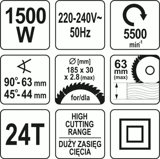 Пила дискова Yato YT-82151 - 3