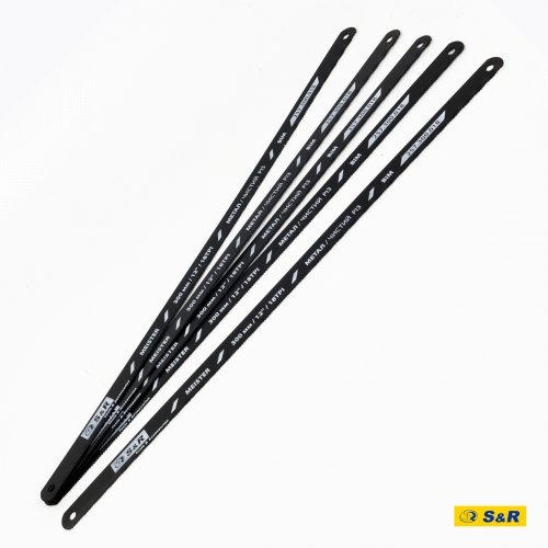 Полотно пилочное для ножовки S&R Meister 300 мм 18 TPI по металлу 5 шт - 2
