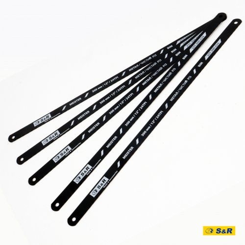 Полотно пилочное для ножовки S&R Meister 300 мм 24 TPI по металлу 5 шт - 7