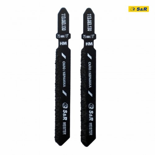 Полотно пиляльне S&R T130RIFF Meister для лобзика по склу та кераміці 2 шт - 4