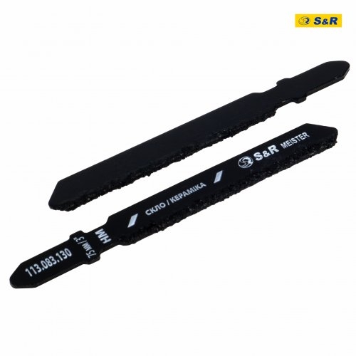 Полотно пиляльне S&R T130RIFF Meister для лобзика по склу та кераміці 2 шт - 1