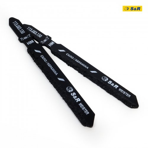 Полотно пиляльне S&R T130RIFF Meister для лобзика по склу та кераміці 2 шт - 3