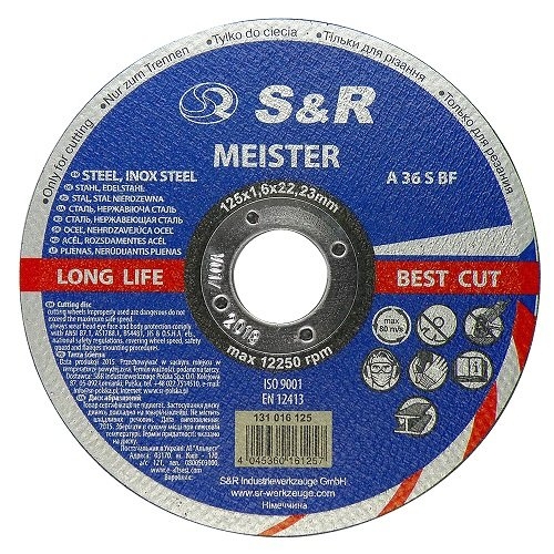 Коло відрізне S&R Meister A 36 S BF 125x1,6x22,2 (131016125) - 1