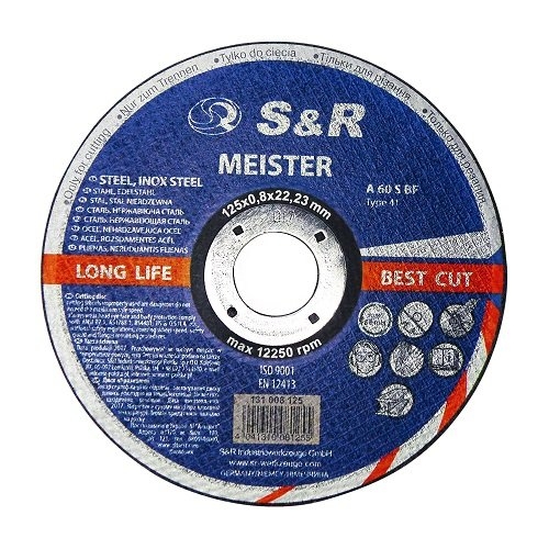 Коло відрізне S&R Meister A 60 S BF 125x0,8x22,2 (131008125) Коло відрізне S&R Meister A 60 S BF 125x0,8x22,2 (131008125)