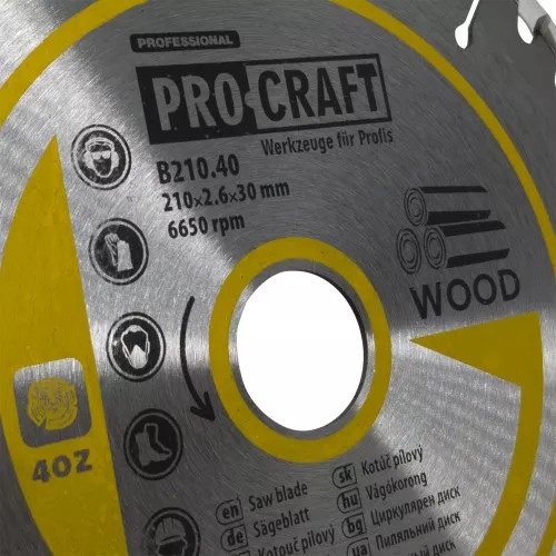 Пильный диск по дереву Procraft B210.40, 40T (021040) - 2