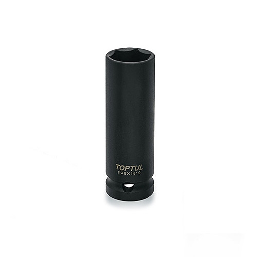 Головка ударная длинная тонкостенная TOPTUL 1/2" для шиномонтажа 19 мм KABX1619 Головка ударная длинная тонкостенная TOPTUL 1/2" для шиномонтажа 19 мм KABX1619
