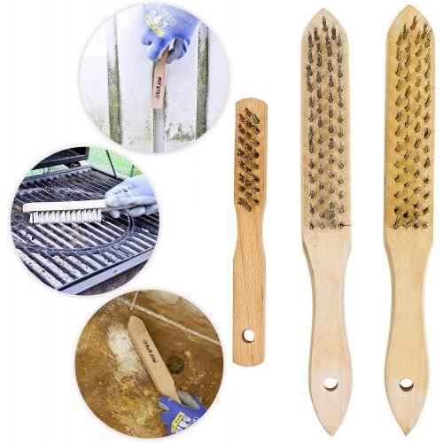 Набор щеток ручных S&R с деревянными ручками 3 шт - 2