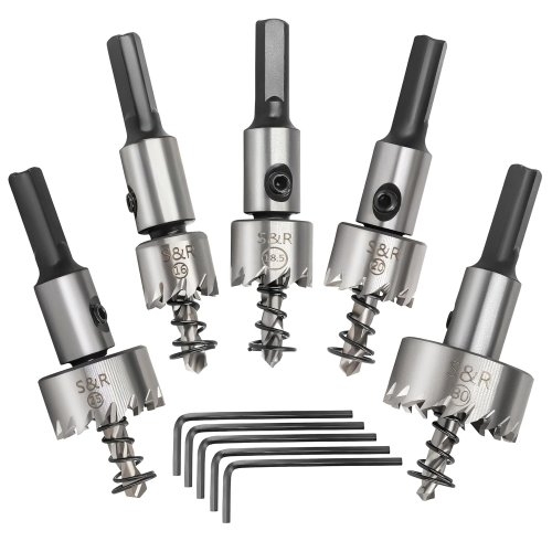 Набір коронок по металу S&R Meister HSS M35 Co5% (у зборі) 5 шт - 3