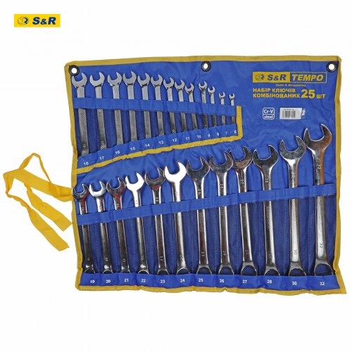 Набор ключей S&R Tempo 25 шт в тканевом чехле - 4