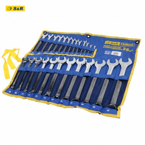 Набор ключей S&R Tempo 25 шт в тканевом чехле - 1