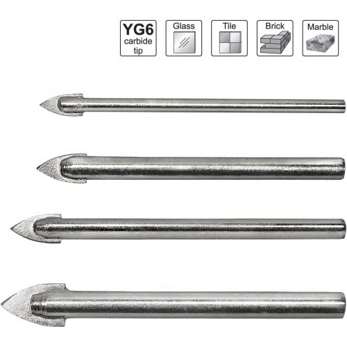 Набір свердел по склу та кераміці S&R Meister 4 шт - 5