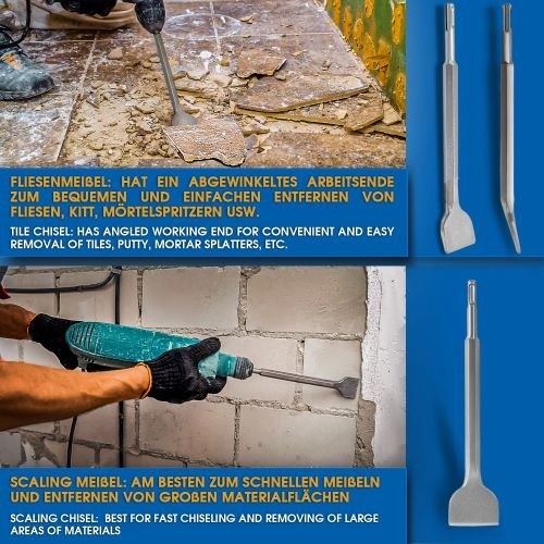 Набір зубил S&R Meister sds-plus 4 шт - 6