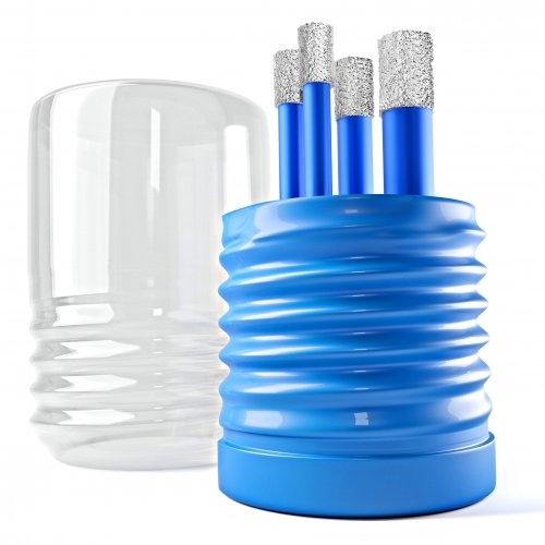 Набір алмазних свердл по склу і кераміці S&R Hex 1/4 4 шт - 5