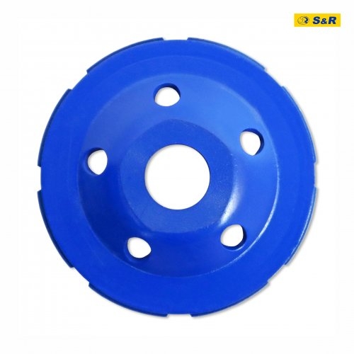 Чашка шлифовальная алмазная S&R Tempo 100 х 22,2 мм по бетону - 8