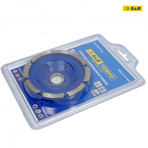 Чашка шлифовальная алмазная S&R Tempo 100 х 22,2 мм по бетону - 3