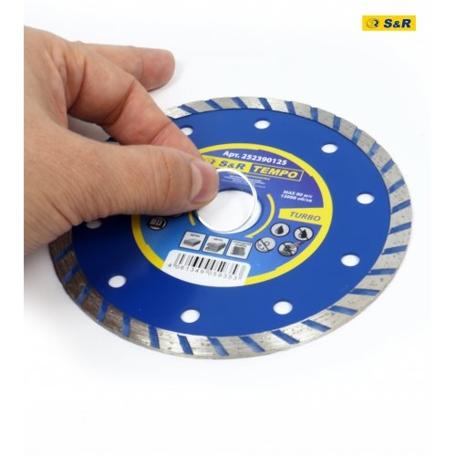 Диск алмазный S&R Tempo 125 x 2.0 x 22.2 TURBO камень - 5
