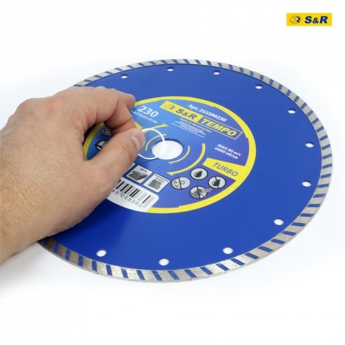 Диск алмазный S&R Tempo 230 x 2.4 x 22.2 TURBO камень - 2