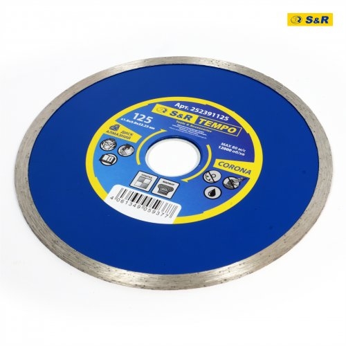 Диск алмазный S&R Tempo 125 x 1.8 x 22.2 CORONA керамика - 3