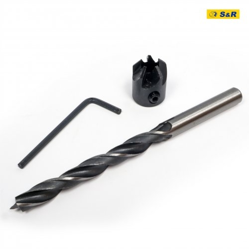 Набір свердл S&R Meister 7 шт по дереву із зенкером - 4