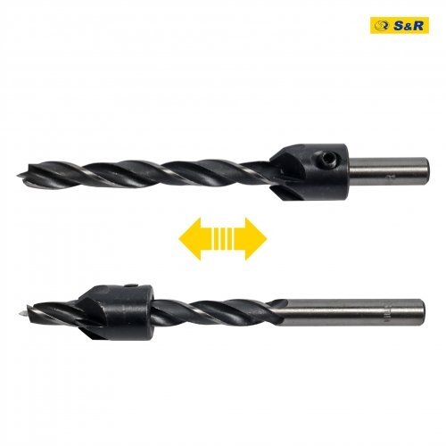 Набір свердл S&R Meister 7 шт по дереву із зенкером - 5