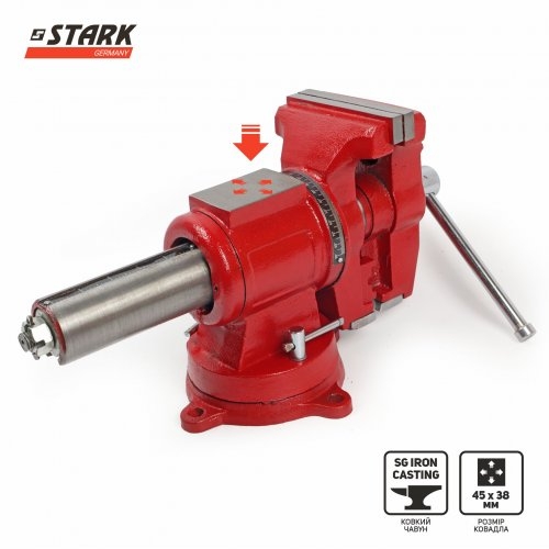 Тиски Stark 130 мм для труб - 6