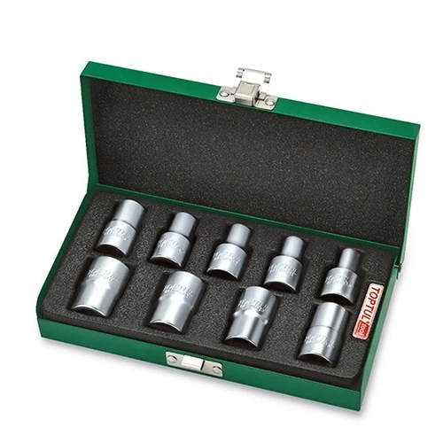 Набор головок TOPTUL TORX 1/2" E10-E24 9 ед. GAAD0907 Набор головок TOPTUL TORX 1/2" E10-E24 9 ед. GAAD0907