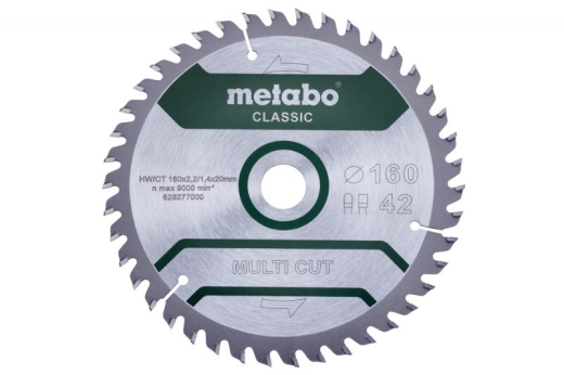 Пиляльний диск Metabo Multi cut Classic HW/CT 160х2.2/1.4x20, Z42 FZ/TZ 5° /B 628658000 Пиляльний диск Metabo Multi cut Classic HW/CT 160х2.2/1.4x20, Z42 FZ/TZ 5° /B 628658000