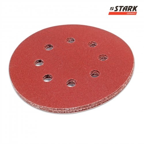 Папір шліфувальний Stark D125 мм 8 отворів з. 180 5 шт. - 1