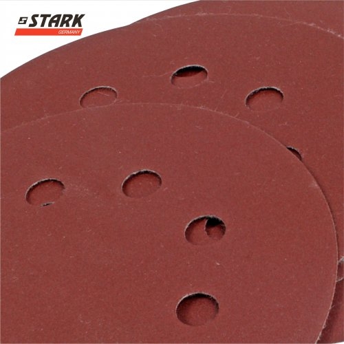 Папір шліфувальний Stark D125 мм 8 отворів з. 240 5 шт. - 6