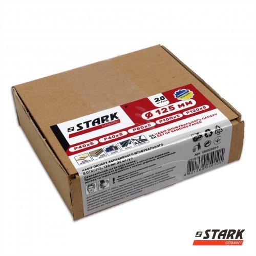 Набір шліфувального паперу Stark D125 мм 8 отворів 25 шт. - 5