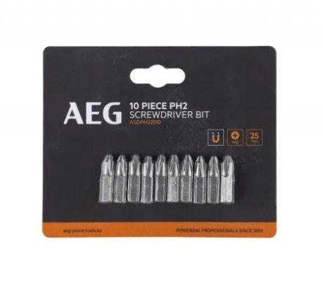 Набір біт AEG ASDPZ22510 РZ2х25 мм 10 шт Набір біт AEG ASDPZ22510 РZ2х25 мм 10 шт