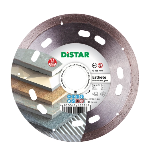 Диск алмазний Distar Esthete 125 x 1,1/0,8 x 8 x 22,23 Диск алмазний Distar Esthete 125 x 1,1/0,8 x 8 x 22,23