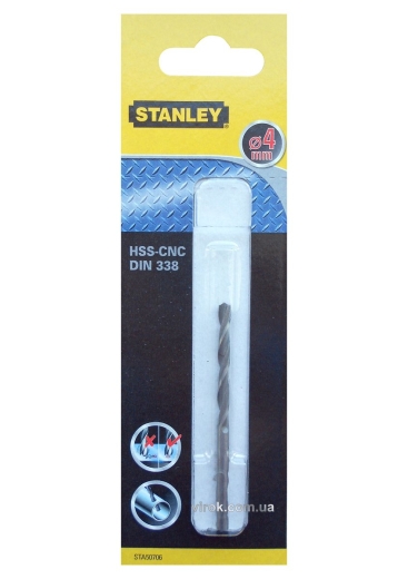 Свердло по металу STANLEY STA50706-QZ HSS-CNC, Ø= 4 мм - 1