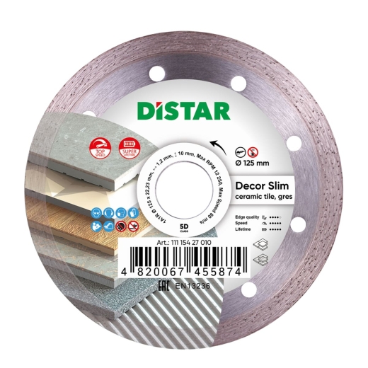Диск алмазный Distar Decor Slim 125 x 1,2/1,0 x 8 x 22,23 Диск алмазный Distar Decor Slim 125 x 1,2/1,0 x 8 x 22,23