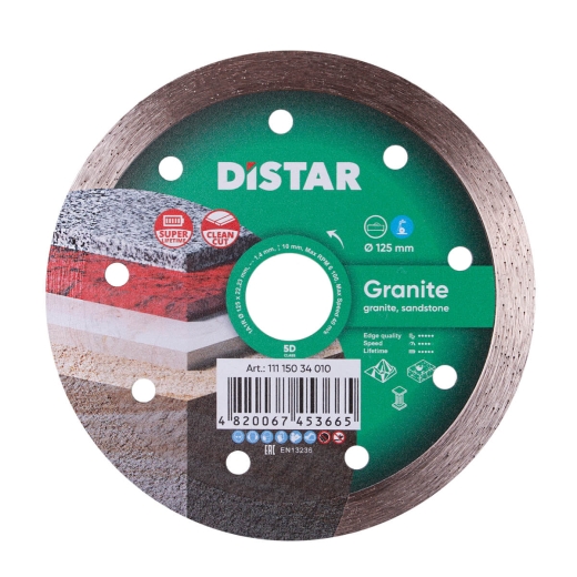 Диск алмазний Distar Granite 125 x 1,4 x 8 x 22,23 - 1