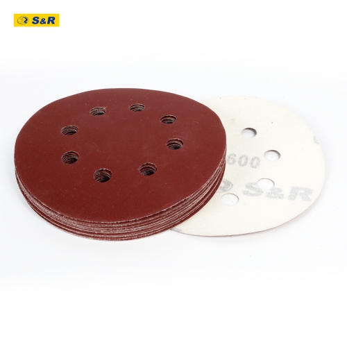 Набор шлифовальной бумаги S&R 8 отверстий 125 мм 120 шт - 2