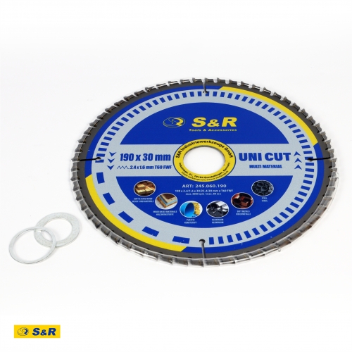 Диск пильный универсальный S&R UniCut Meister FWF 190х30х2,4 мм - 9