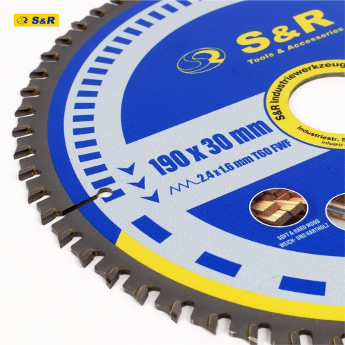 Диск пильный универсальный S&R UniCut Meister FWF 190х30х2,4 мм - 7