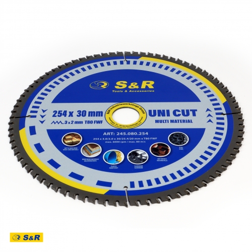 Диск пильный универсальный S&R UniCut Meister FWF 254х30х3 мм - 8