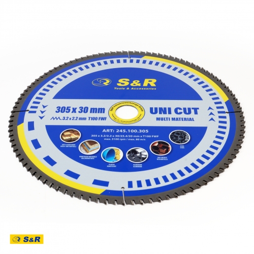 Диск пильный универсальный S&R UniCut Meister FWF 305х30х3,2 мм - 8